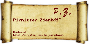 Pirnitzer Zdenkó névjegykártya